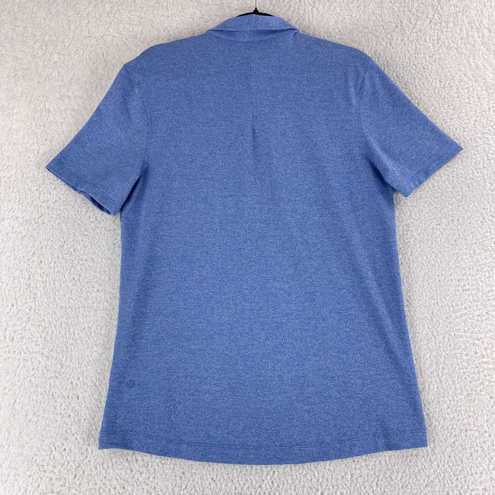 Lululemon Evolution Polo Shirt Mens Small Blue Short Sleeve Casual Golf Active - Picture 8 of 11